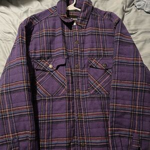 The Hundreds Purple Plaid Shirt Jacket obo